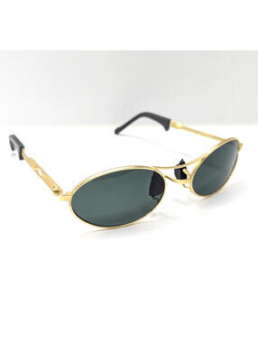 Vintage Style Gold Tone High Quality Oval Sunglasses